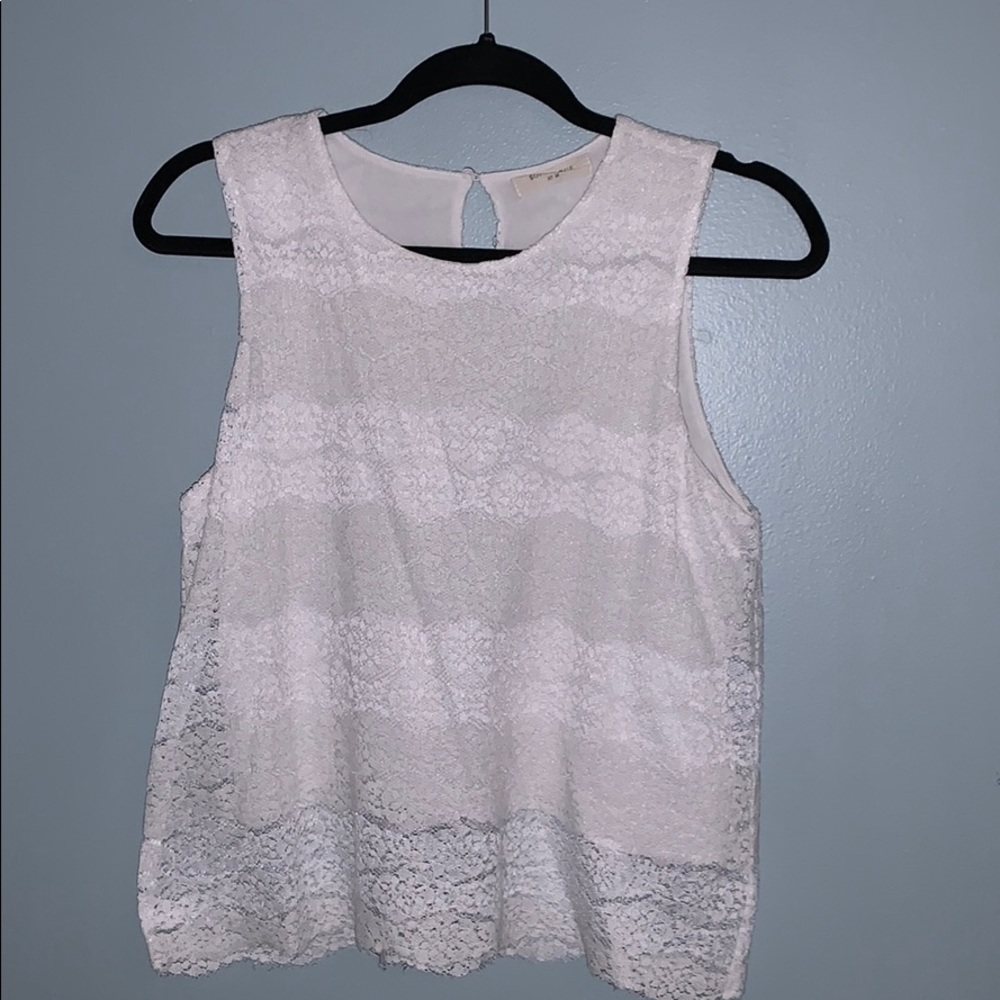 White Lacey Tank Top